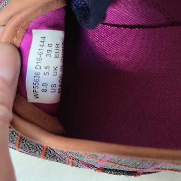 NWT! Windowpane Orange and Purple Plaid Keds! Size 8! - Picture 6 of 9